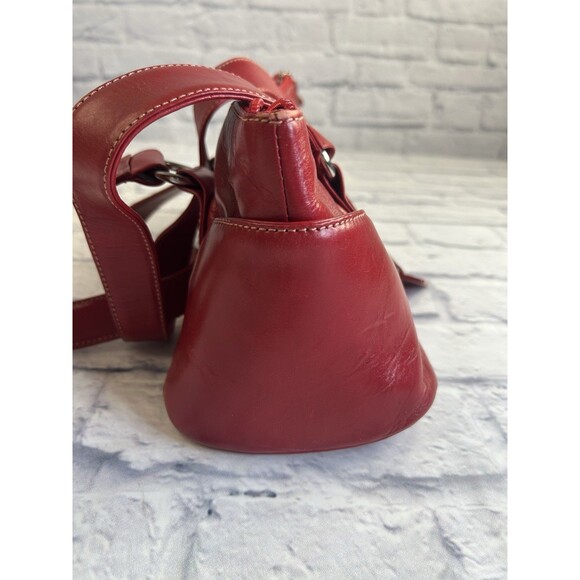 Butler Bag by Jen Grover Red Leather Shoulder Bag. EUC. Made In The USA. Rare! - Picture 9 of 14